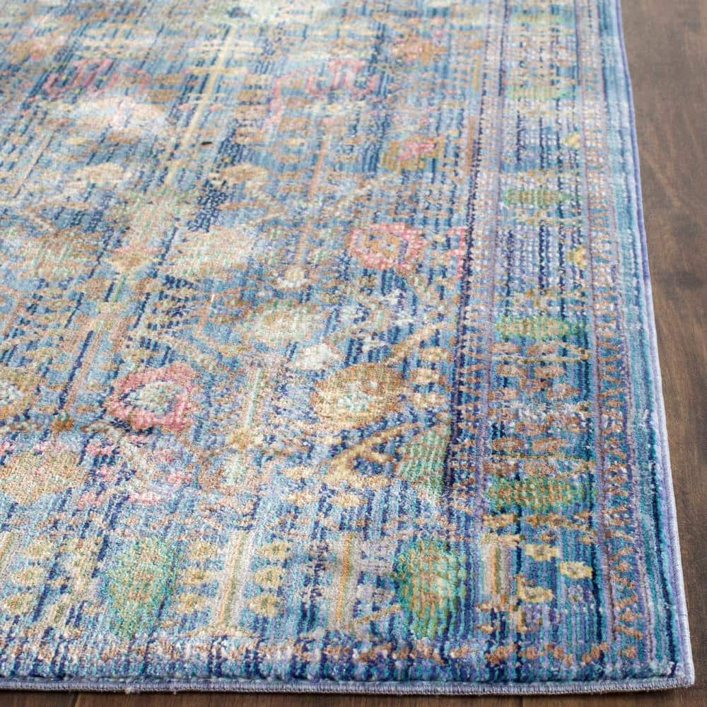 Valencia Blue Multi Floral 8' x 10' Synthetic Area Rug