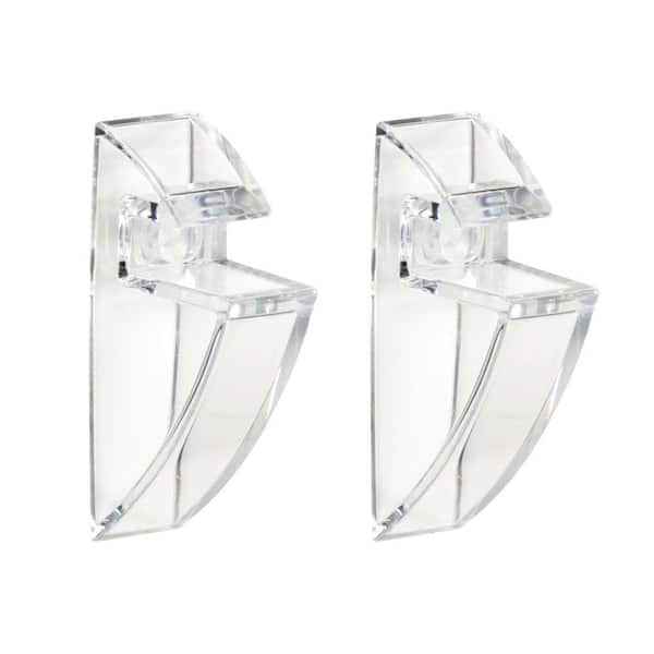 CLIP 0.31 in. Transparent Shelf Bracket (2-Pack)
