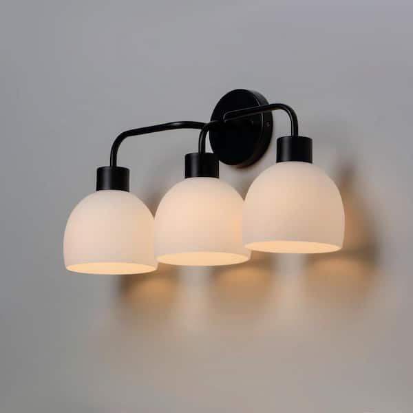 Maxim Lighting - Coraline 29.5 in. 3-Light Black Bath Vanity Light