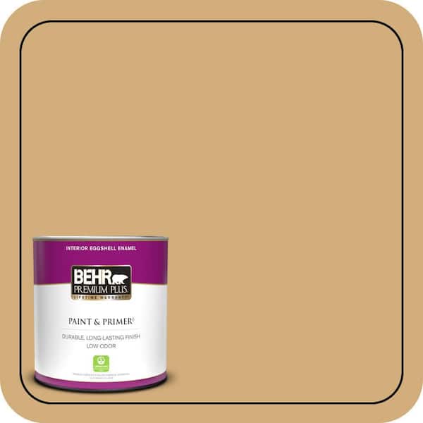 BEHR PREMIUM PLUS 1 qt. #310F-4 Rye Eggshell Enamel Low Odor Interior Paint & Primer