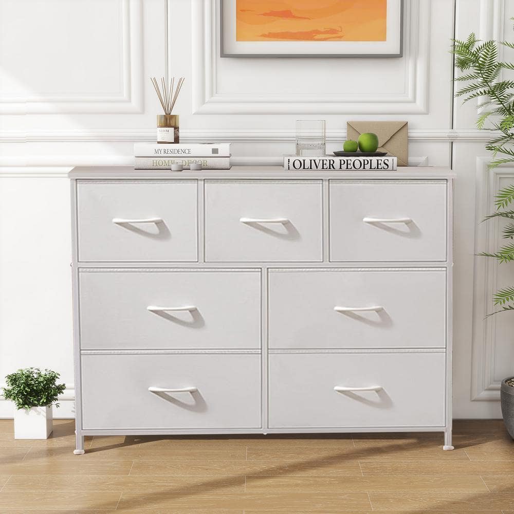 WONDER COMFORT Freestanding White 7 Drawer 11.8 in. Wide Chest of