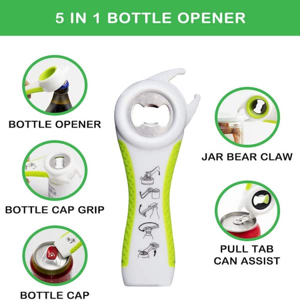 Wudkey 5 in 1 Plastic Multi‑Use Jar Opener for Weak Hands and