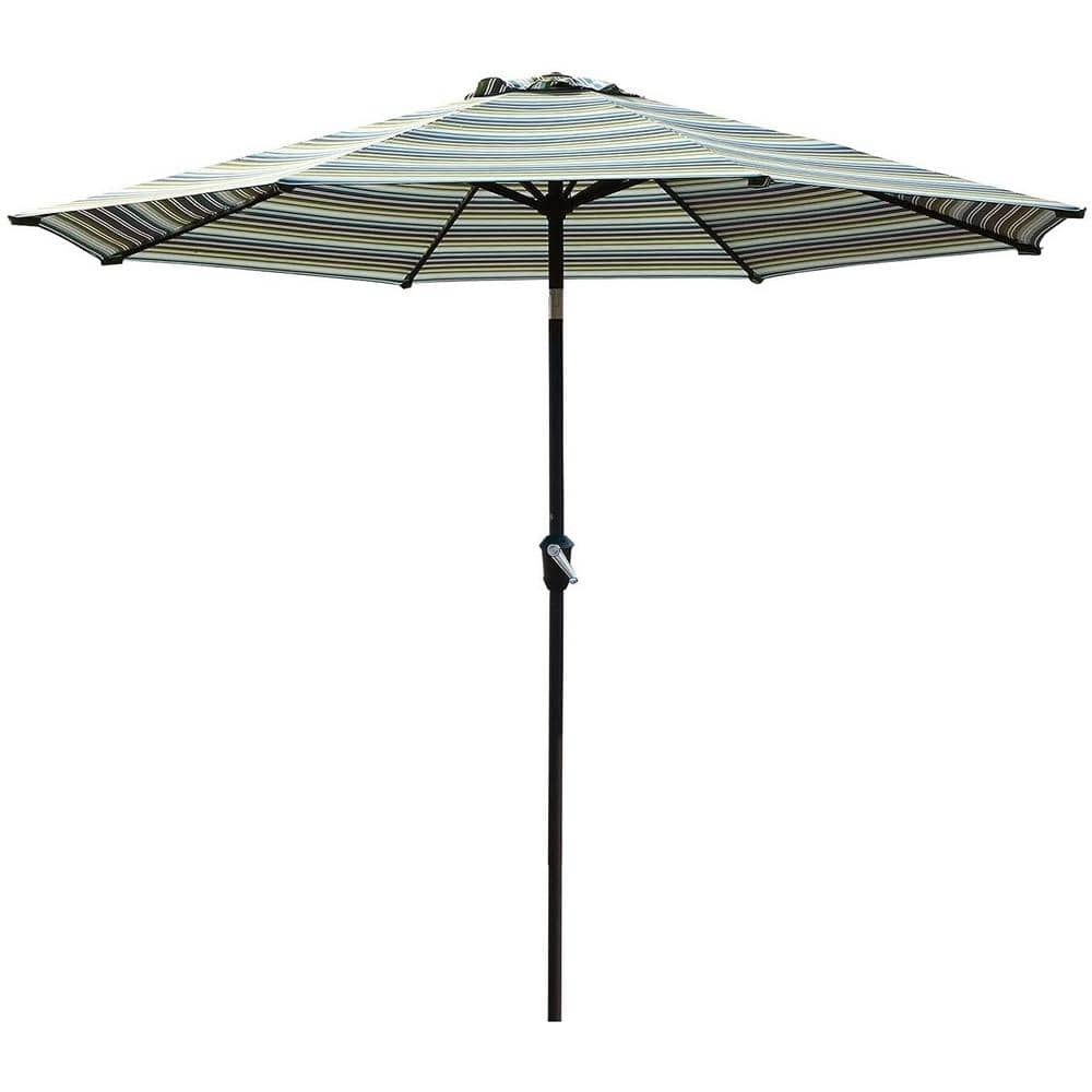 9 ft. Market Outdoor Market Patio Umbrella in Coloured Stripes
