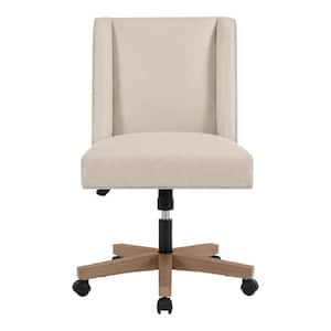 Callaway Wingback Upholstered Office Chair in Biscuit Beige