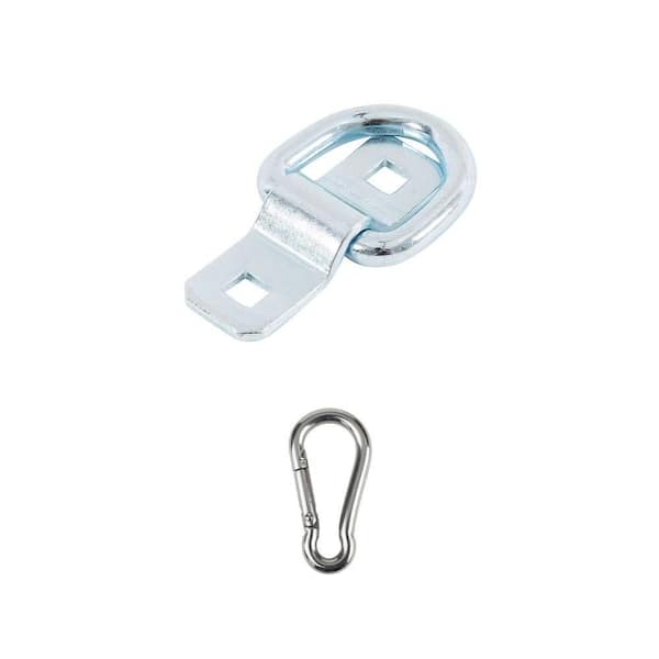 7/16 in. x 4-3/4 in. Stainless Steel Spring Link and 1-1/2 in. D-Ring with Bracket Combo