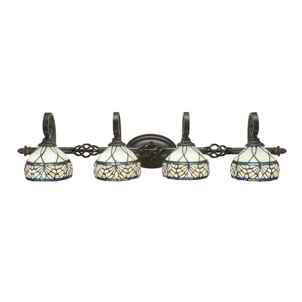Unbranded Bridgewater 39.5 in. 4-Light Dark Granite Vanity Light