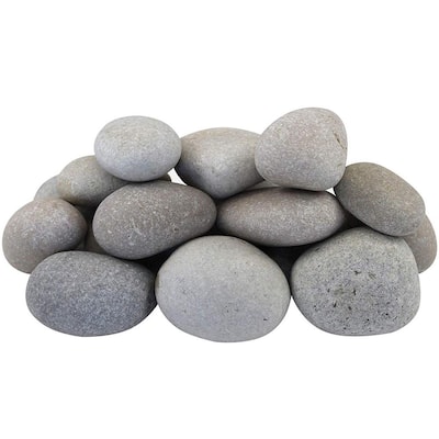 21.6 cu. ft. 3 in. to 5 in. 1620 lbs. Light Grey and Tan Beach Pebbles