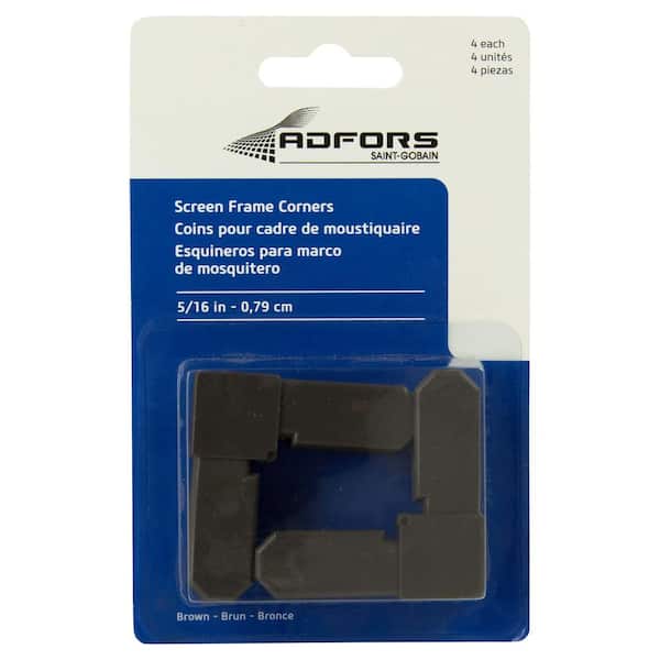 Brown 5/16 in. Screen Frame Corners (4-Pack)