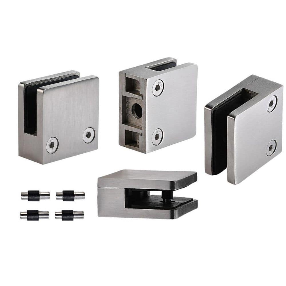 1/3 in.-1/2 in. Adjustable 304 Stainless Steel Glass Clamp Bracket for Railing, Stairs, Glass Wall, Silver(4-Pack) price history on PriceWatchPro