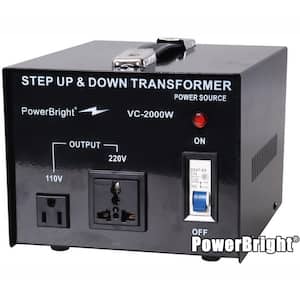 2000-Watts Step Up/Down Converter 110/120-Volt - 220/240-Volt Voltage Transformer