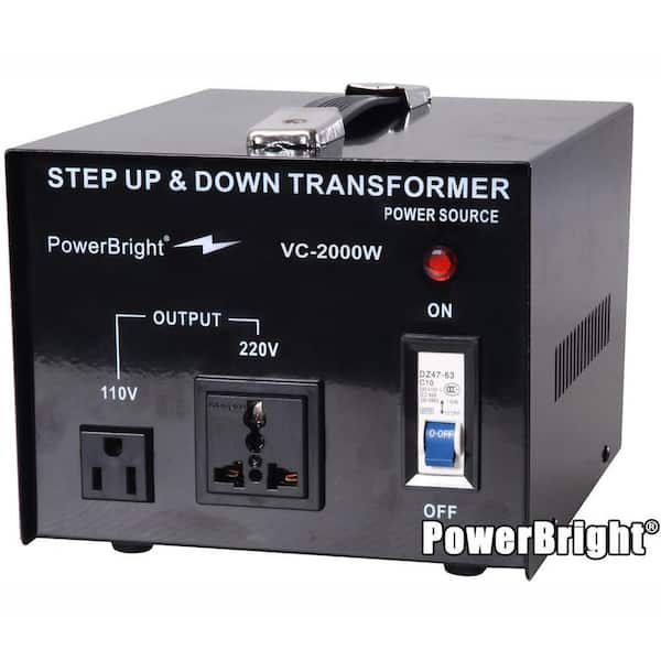 Power Bright 2000-Watts Step Up/Down Converter 110/120-Volt - 220/240-Volt Voltage Transformer