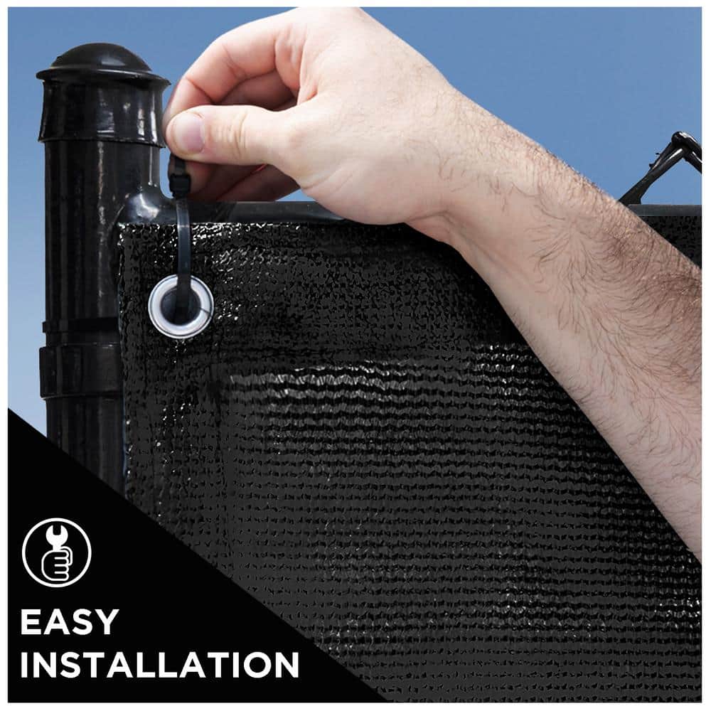 Black Polyethylene Privacy Fence Screen Netting 6' x 15'