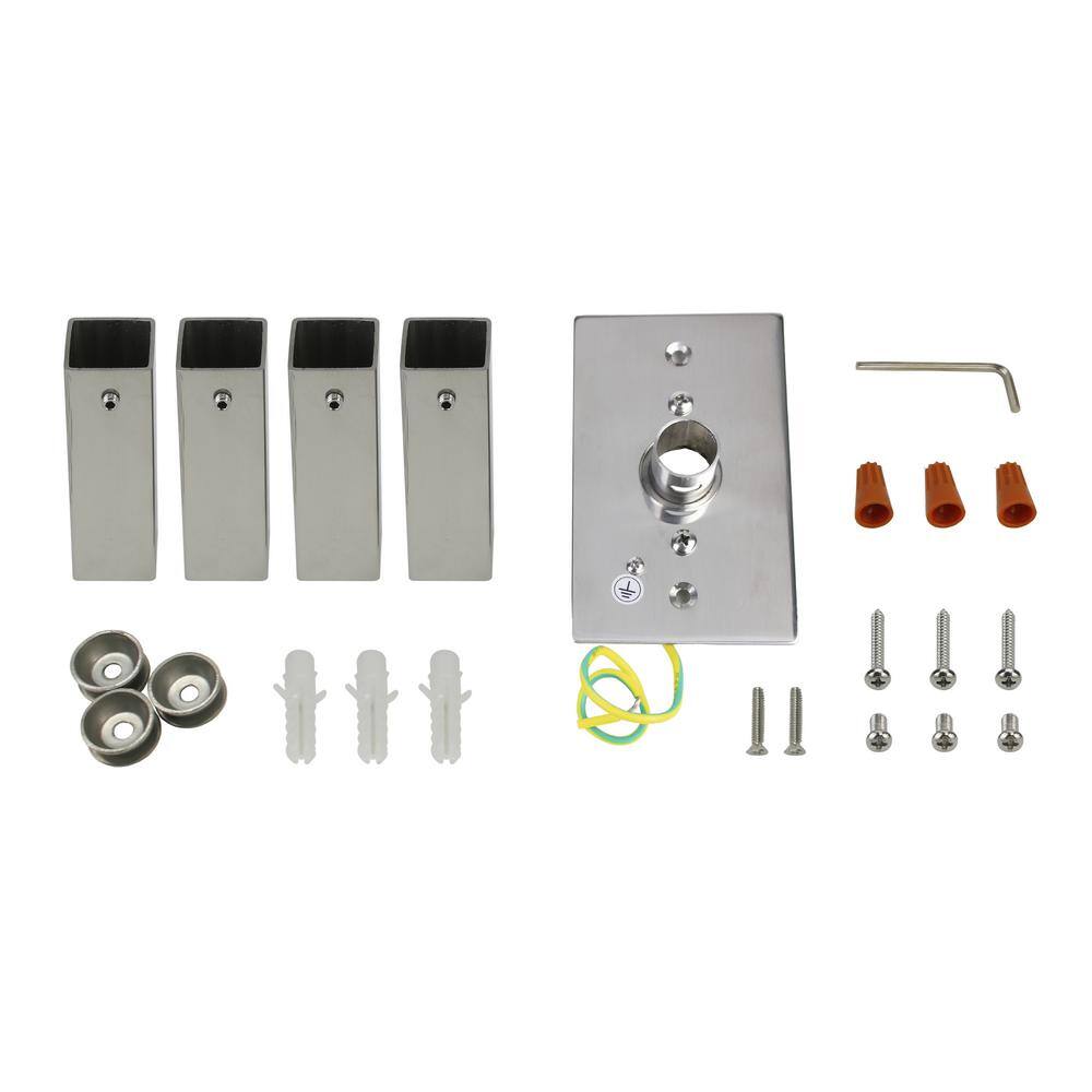 Polished Stainless Steel Wall Mounted 7-Bar Towel Warmer