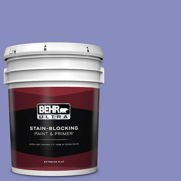 BEHR ULTRA 5 gal. #620B-5 Pristine Petal Flat Exterior Paint & Primer