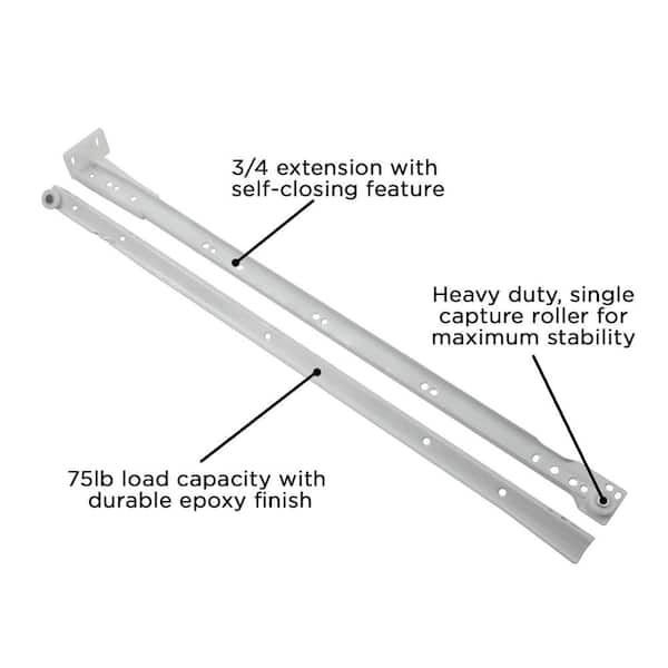 24 in. Bottom Mount Euro Drawer Slide (1-Pack)