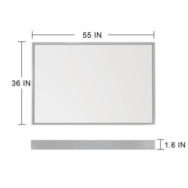 KeonJinn 55 in. W x 36 in. H Rectangular Framed Aluminum KeonJinn 55 in. W x 36 in. H Rectangular Framed Aluminum