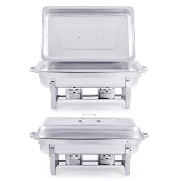 9L Buffet Warmer Server, Buffet Dish Food Warmer for Parties, Electric  Chafer Server Food Warmer, Chafing Dish Buffet Set (Two 1/2 Pan)
