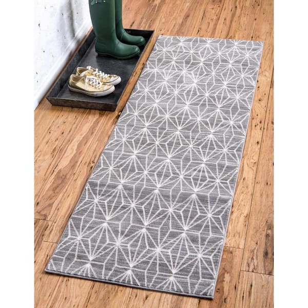 Uptown Collection Fifth Avenue Gray 2' 2 x 6' 0 Runner Rug