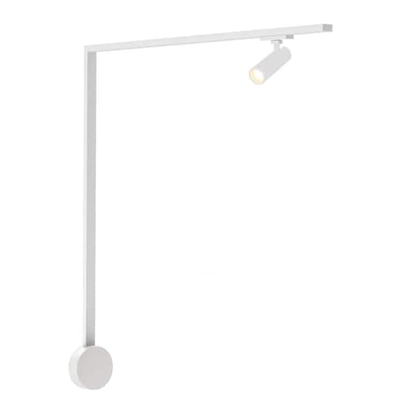 Paolo 1 Light (2-in) White dimmable 4000K LED Trilo Track Wall Kit