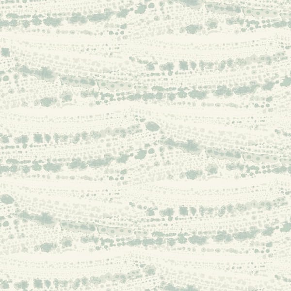 Chesapeake Rannell Blue Abstract Scallop Matte Paper Pre-Pasted Wallpaper