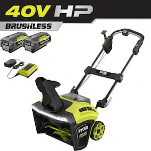 40V HP Brushless 21 in. Cordless Single Stage Snow Thrower with (2) 5.0 Ah Batteries and Charger