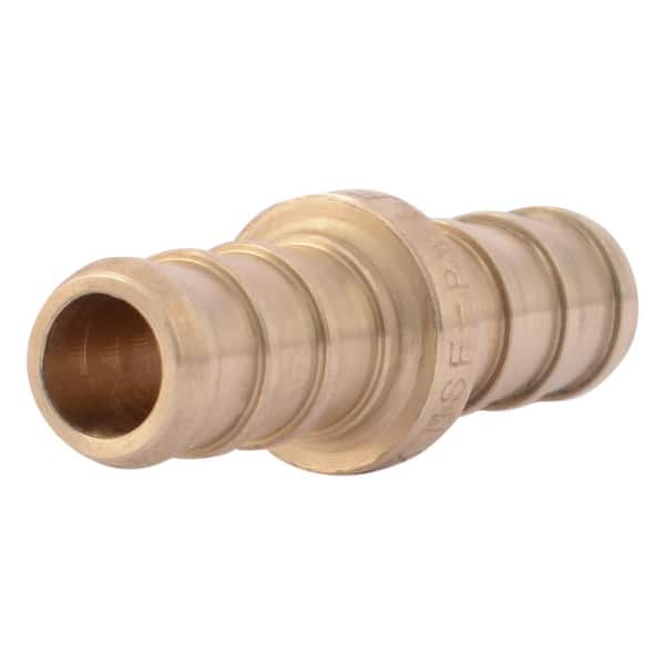 SharkBite 3/8 in. PEX Barb Brass Coupling Fitting (Bag of 10)