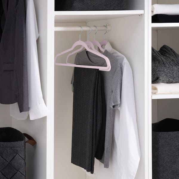 Home Essentials Gray Ombre Velvet Hangers, 20-Pack
