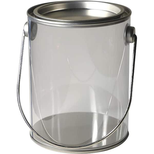 Paint Bucket Clear Bucket With Metal Lids And Handle Decorative Clear  Plastic Bucket Storage Clear Paint
