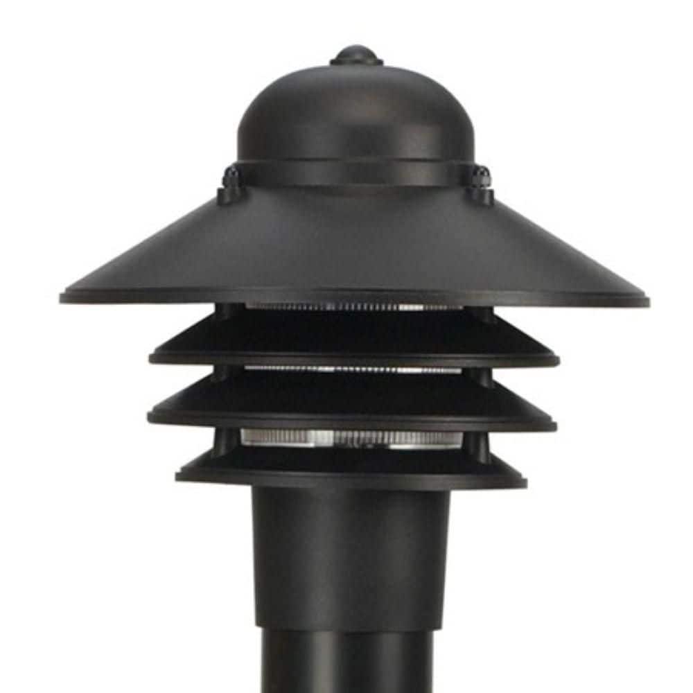 Nautical 1-Light Black Hardwired Weather Resistant Plastic Outdoor Post Light with 3000K LED Bulb and Clear Diffuser price history on PriceWatchPro