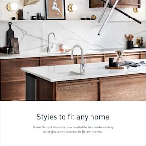 Cia Single-Handle Smart Touchless Pull Down Sprayer Kitchen Faucet with Voice Control and Power Clean in Chrome