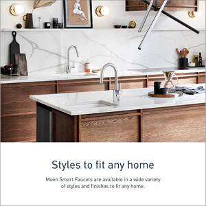 Essie Single-Handle Smart Touchless Pull Down Sprayer Kitchen Faucet with Voice Control and Power Clean in Stainless