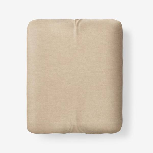 The Company Store Legends Hotel Bromley Yarn-Dyed Wheat Velvet Cotton Flannel Twin XL Fitted Sheet
