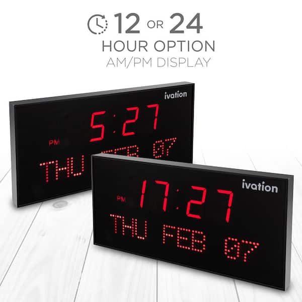https://images.thdstatic.com/productImages/771a2969-29cf-485d-a972-9ed50ff768ce/svn/ivation-outdoor-clocks-jid0222red-44_600.jpg