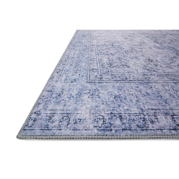 Loren Slate 3 ft. 6 in. x 5 ft. 6 in. Distressed Bohemian Printed Area Rug