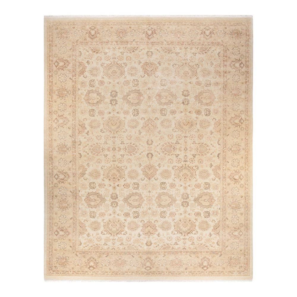 Eclectic Ivory 10 ft. x 14 ft. Oriental Wool Indoor Area Rug price history on PriceWatchPro