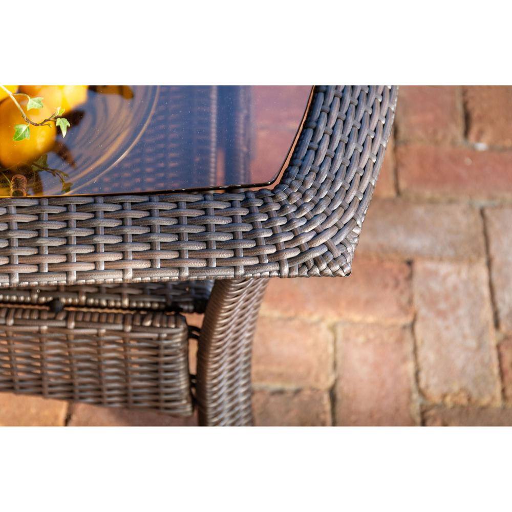 Crimson Red Wicker and Steel 4-Piece Outdoor Conversation Set