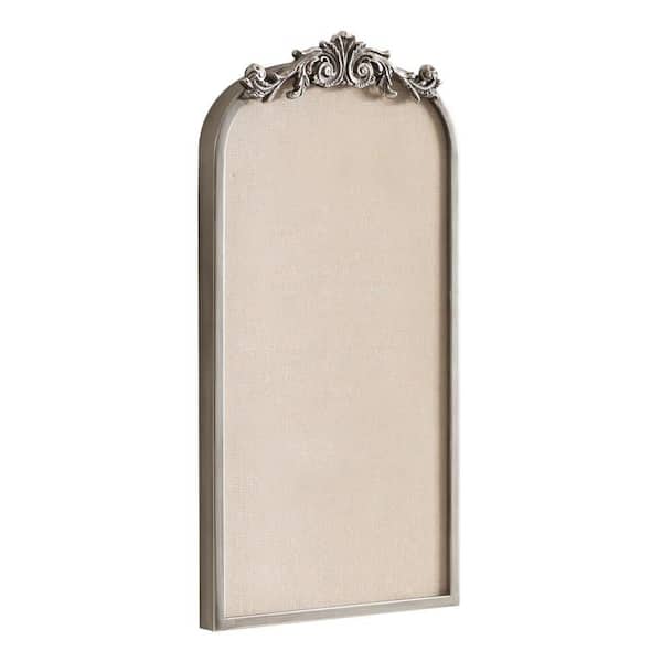 Arendahl 25 in. x 13 in. Silver Metal Framed Fabric Memo Board