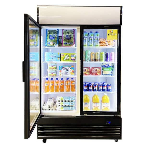 LG 48 in. W 35.3 cu. ft. NSF Swing Glass Door Reach-In Merchandiser Display Refrigerator in White