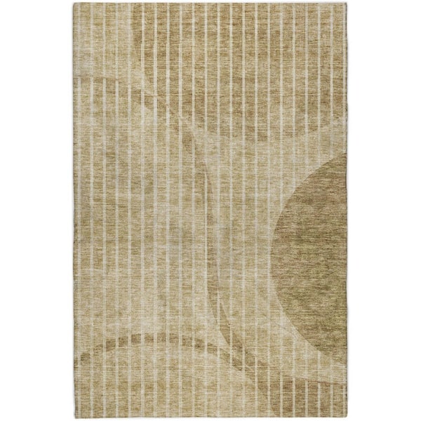 Dream Shag Premium Machine Washable Abstract ADS723 Brown 10 ft. x 14 ft. Area Rug