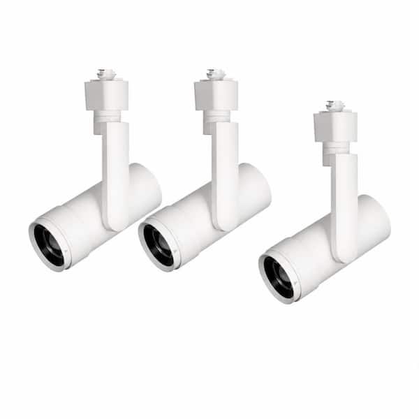 H Type LED Track Lighting Heads, 13.5W 90 CRI 3000K Warm White, Adjustable Beam Angle 24°-60°, Dimmable, White