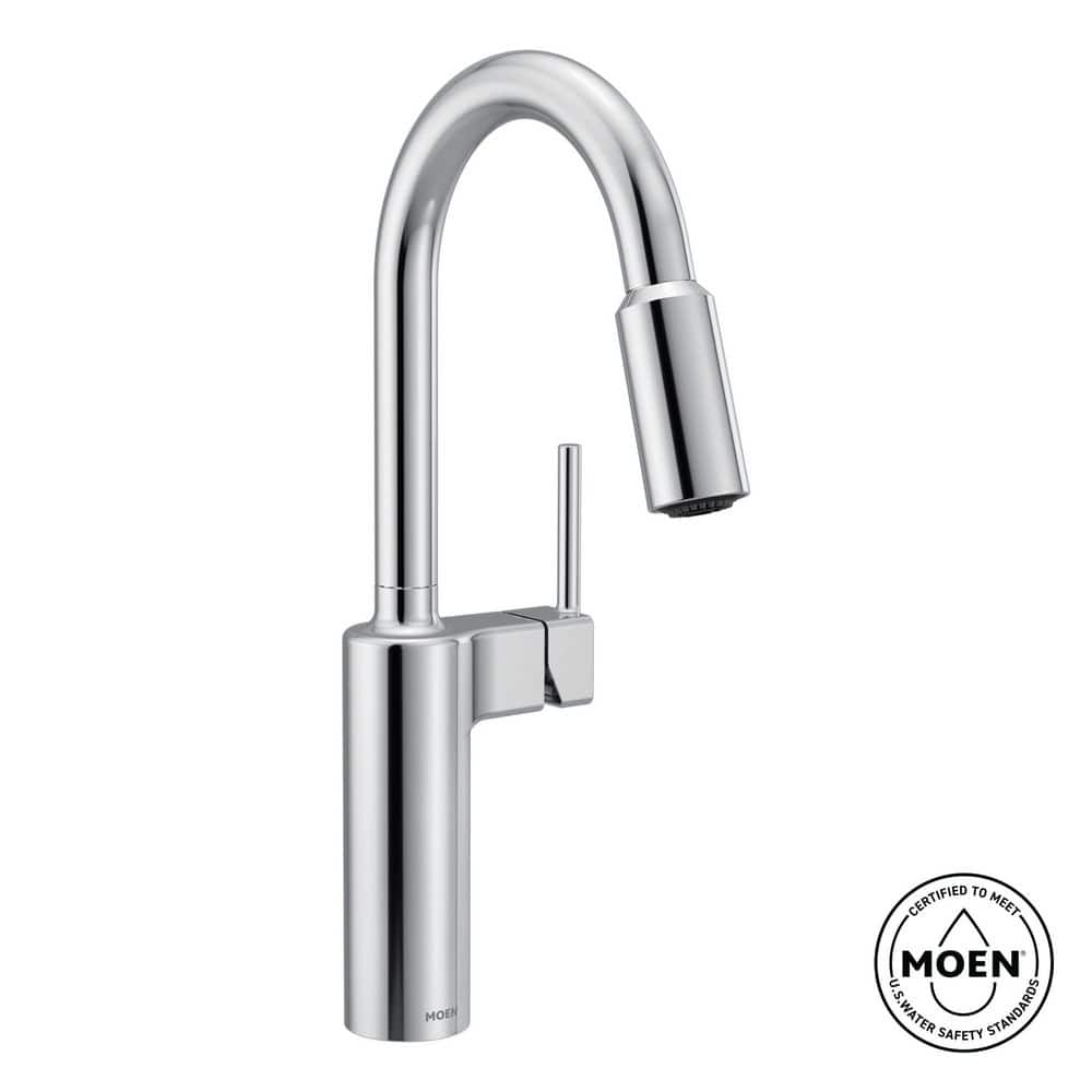 Inara Chrome 16.95 in. H Pull Down Kitchen Sprayer Faucet with 360° Spout Swivel and PowerBoost price history on PriceWatchPro