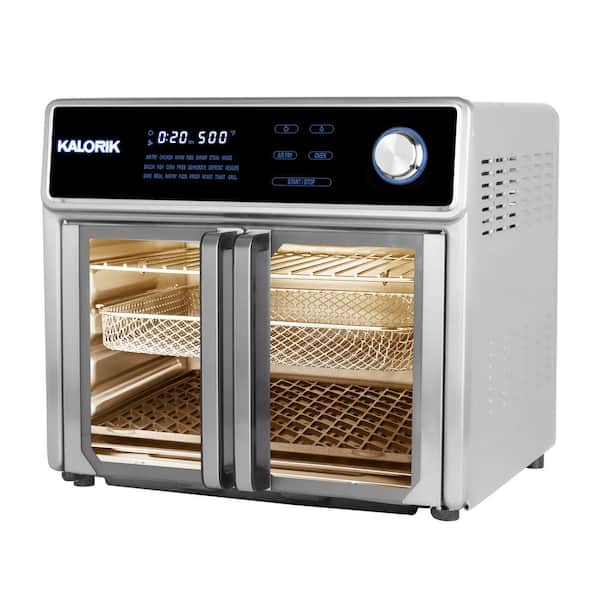 Kalorik MAXX® 26-Qt Stainless Steel Air Fryer Oven + Accessories