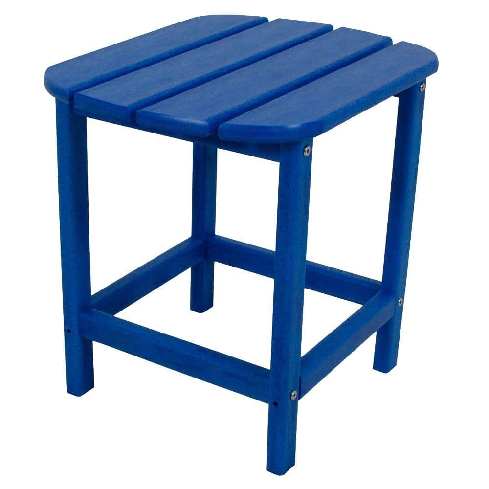 blue patio side table