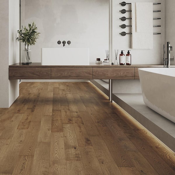 Oconee Oak 0.28 in. T x 6.5 in. W Waterproof Engineered Hardwood Flooring (21.8 sq. ft./case)