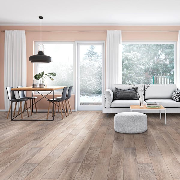 Mystic Gray 22 MIL 7 in. W x 48 in. L Waterproof Click Lock Luxury Vinyl Plank Flooring (23.8 sq. ft./case)