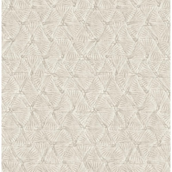 A-Street Prints Wright Platinum Textured Triangle Wallpaper Sample
