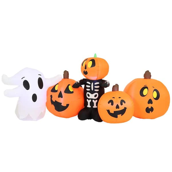 Sunnydaze 7 ft. Sunnydaze Haunted Pumpkin Patch Outdoor Halloween Inflatable Decoration