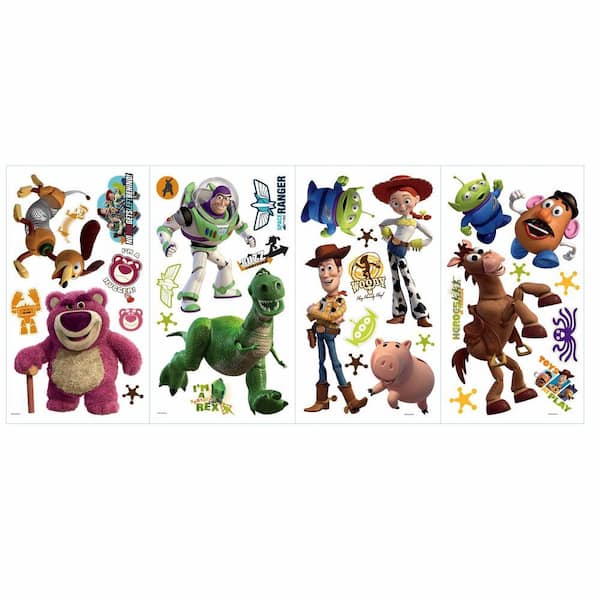 RoomMates 5 in. x 11.5 in. Toy Story 3 Peel and Stick Wall Decals (33-Piece)