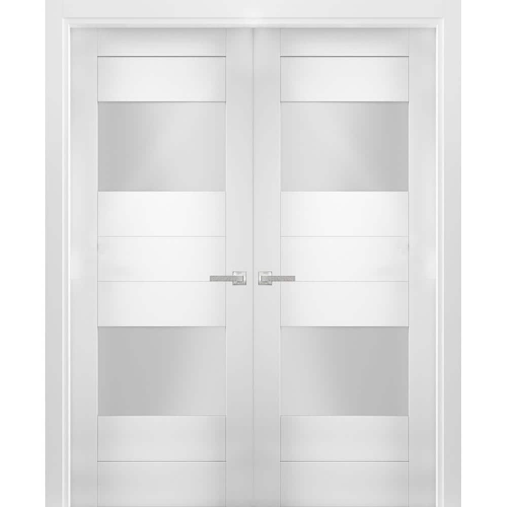 56 in. x 96 in. White Finished Universal/Reversible Solid MDF Assembly Required Interior Door Kit price history on PriceWatchPro
