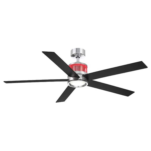 Home Decorators Collection Sereno 56 in. Indoor Chrome DC Motor